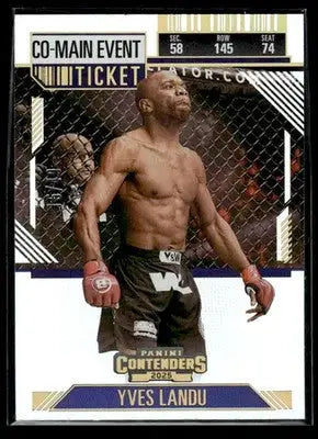 2025 Panini Contenders PFL #65 Yves Landu Co-Main Event Ticket - UFC/MMA Card Single