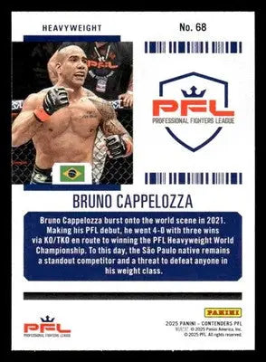 2025 Panini Contenders PFL #68 Bruno Cappelozza Season Ticket Silver - Other