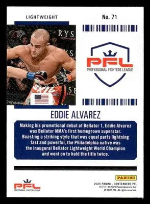 2025 Panini Contenders PFL #71 Eddie Alvarez Season Ticket Silver - Other