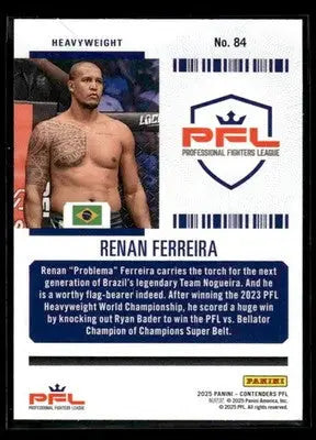 2025 Panini Contenders PFL #84 Renan Ferreira Co-Main Event Ticket - UFC/MMA Card Single