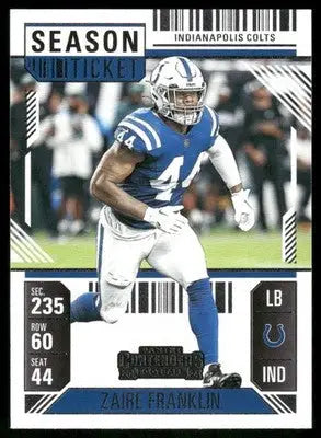 2025 Panini Contenders Zaire Franklin #44 Football - Football Card Single