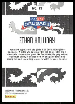 2025 Panini Crusade Baseball Ethan Holliday #13 Baseball - Baseball Card Single