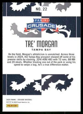 2025 Panini Crusade Baseball Tre’ Morgan #22 Baseball - Baseball Card Single