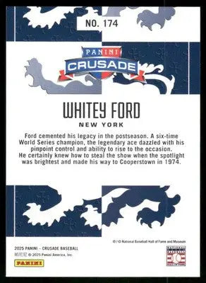 2025 Panini Crusade Baseball Whitey Ford #174 Baseball - Baseball Card Single