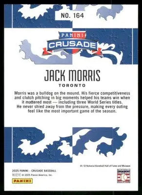 2025 Panini Crusade Jack Morris #164 Baseball - Baseball Card Single
