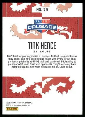 2025 Panini Crusade Tink Hence #79 Gold Baseball - Baseball Card Single