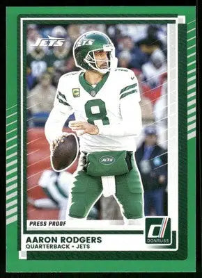 2025 Panini Donruss Aaron Rodgers #97 Press Proof Green Football - Football Card Single