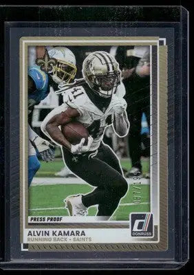 2025 Panini Donruss Alvin Kamara #8 Press Proof 087/199 Football - Football Card Single