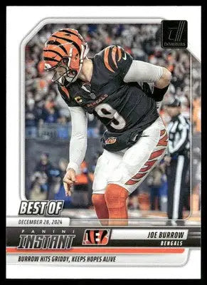 2025 Panini Donruss Best of Instant Joe Burrow #INS-JBW Football - Football Card Single