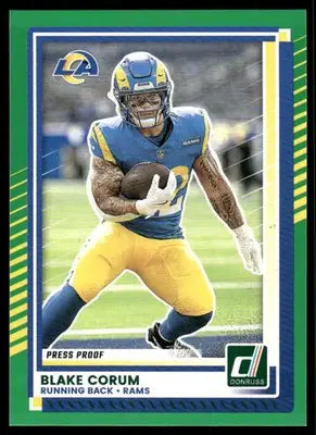 2025 Panini Donruss Blake Corum #172 Press Proof Green Football - Football Card Single