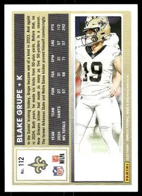 2025 Panini Donruss Blake Grupe #112 Football - Football Card Single