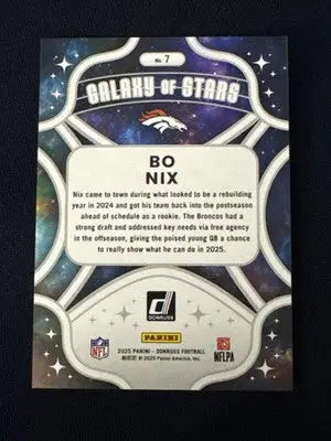2025 Panini Donruss- Bo Nix Galaxy of Stars - Football Card Single