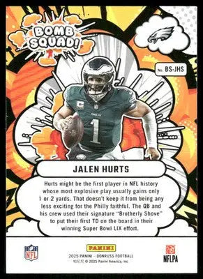 2025 Panini Donruss Bomb Squad Jalen Hurts #BS-JHS Football - Football Card Single
