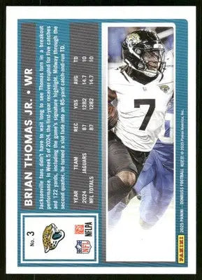 2025 Panini Donruss Brian Thomas Jr. #3 Football - Football Card Single