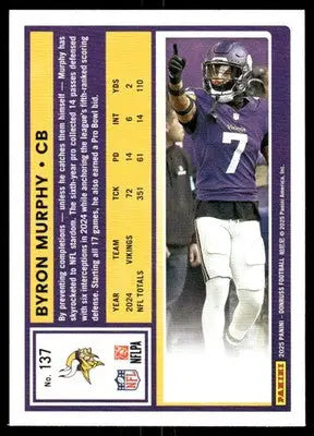 2025 Panini Donruss Byron Murphy #137 Football - Football Card Single