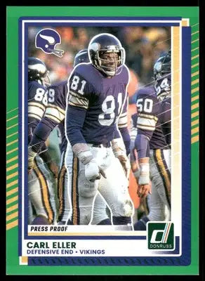 2025 Panini Donruss Carl Eller #124 Press Proof Green Football - Football Card Single