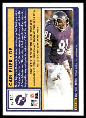 2025 Panini Donruss Carl Eller #124 Press Proof Green Football - Football Card Single
