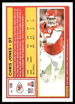 2025 Panini Donruss Chris Jones #106 Football - Football Card Single