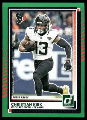 2025 Panini Donruss Christian Kirk #182 Press Proof Green Football - Football Card Single