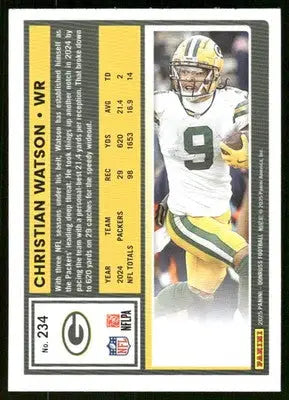 2025 Panini Donruss Christian Watson #234 Football - Football Card Single