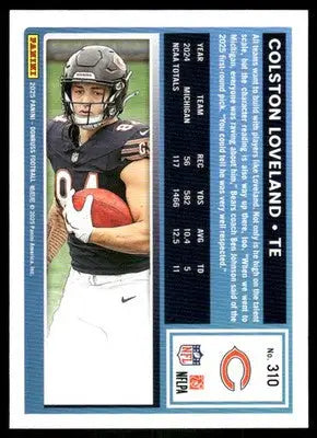 2025 Panini Donruss Colston Loveland #310 Press Proof Green Football - Football Card Single