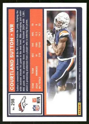 2025 Panini Donruss Courtland Sutton #298 Football - Football Card Single