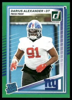 2025 Panini Donruss Darius Alexander #379 Press Proof Green Football - Football Card Single