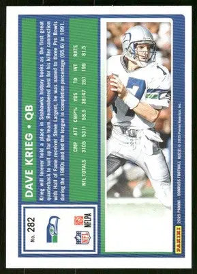 2025 Panini Donruss Dave Krieg #282 Football - Football Card Single