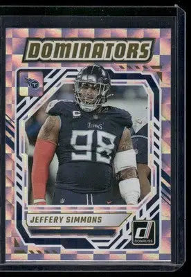 2025 Panini Donruss Dominators Jeffery Simmons #DOM-JSS Football - Football Card Single