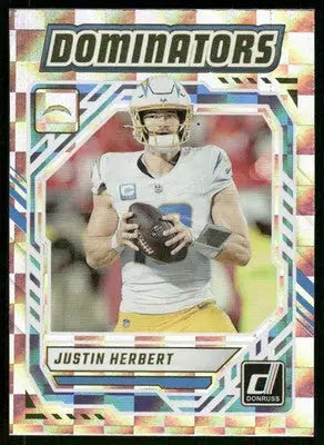 2025 Panini Donruss Dominators Justin Herbert #DOM-JHT Football - Football Card Single