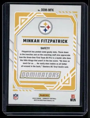 2025 Panini Donruss Dominators Minkah Fitzpatrick #DOM-MFK Football - Football Card Single