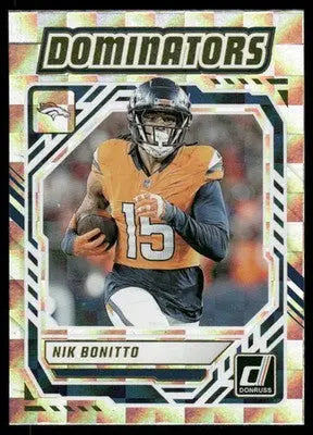 2025 Panini Donruss Dominators Nik Bonitto #DOM-NBO Football - Football Card Single