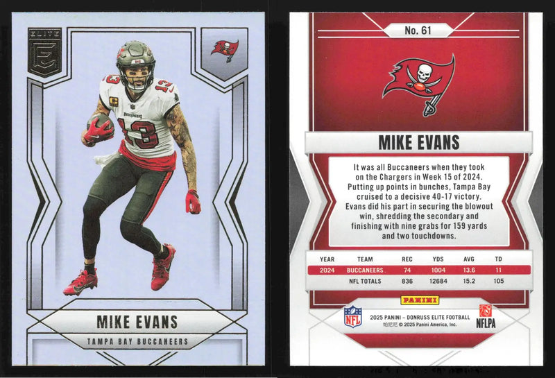 2025 Panini Donruss Elite Football MIKE EVANS #61 Tampa Bay Buccaneers - Football Card Single