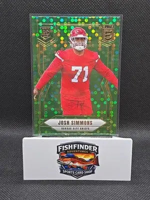 2025 Panini Donruss Elite - Rookies Josh Simmons #160 Green Disco (RC) - Football Card Single