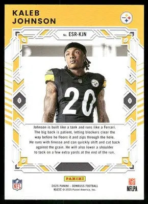 2025 Panini Donruss Elite Series Rookies Kaleb Johnson #ESR-KJN Football - Football Card Single