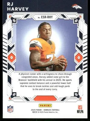 2025 Panini Donruss Elite Series Rookies RJ Harvey #ESR-RHY Football - Football Card Single