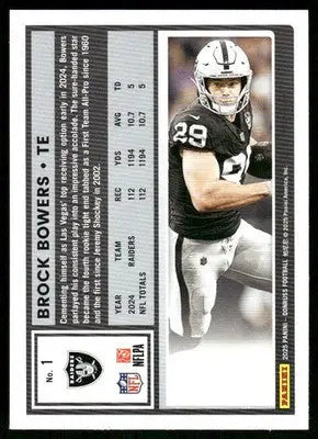 2025 Panini Donruss Football Brock Bowers #1 Football - Football Card Single