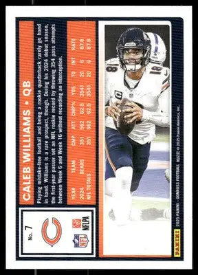 2025 Panini Donruss Football Caleb Williams #7 Football - Football Card Single
