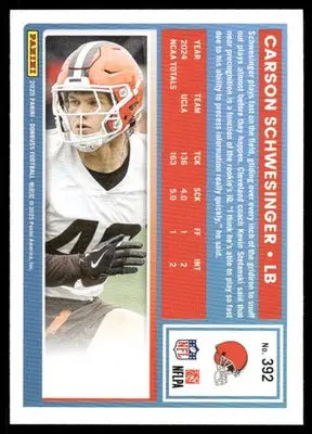 2025 Panini Donruss Football Carson Schwesinger #392 Football - Football Card Single