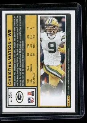 2025 Panini Donruss Football Christian Watson #234 Press Proof Purple Football - Football Card Single