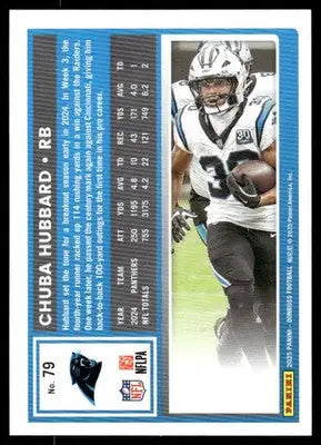 2025 Panini Donruss Football Chuba Hubbard #79 Football - Football Card Single