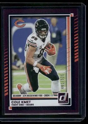 2025 Panini Donruss Football Cole Kmet #92 441/500 Football - Football Card Single