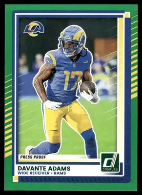2025 Panini Donruss Football Davante Adams #82 Press Proof Green Football - Football Card Single