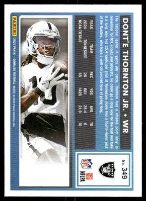 2025 Panini Donruss Football Dont’e Thornton Jr. #349 Football - Football Card Single