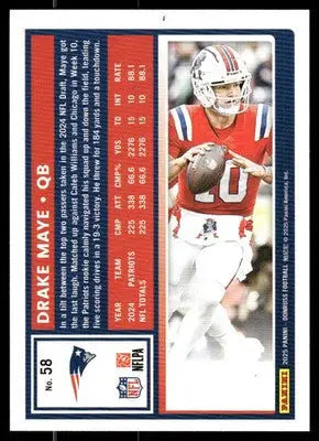 2025 Panini Donruss Football Drake Maye #58 Football - Football Card Single