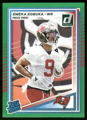2025 Panini Donruss Football Emeka Egbuka #375 Press Proof Green Football - Football Card Single