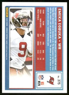2025 Panini Donruss Football Emeka Egbuka #375 Press Proof Green Football - Football Card Single