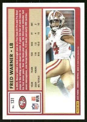 2025 Panini Donruss Football Fred Warner #131 Football - Football Card Single