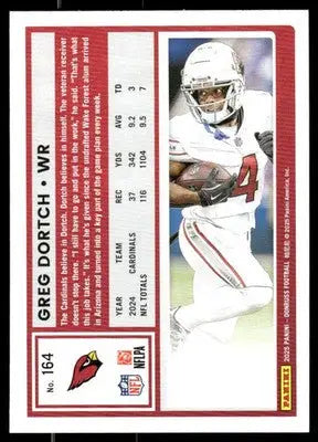 2025 Panini Donruss Football Greg Dortch #164 Football - Football Card Single