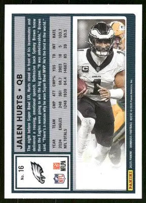 2025 Panini Donruss Football Jalen Hurts #16 Football - Football Card Single